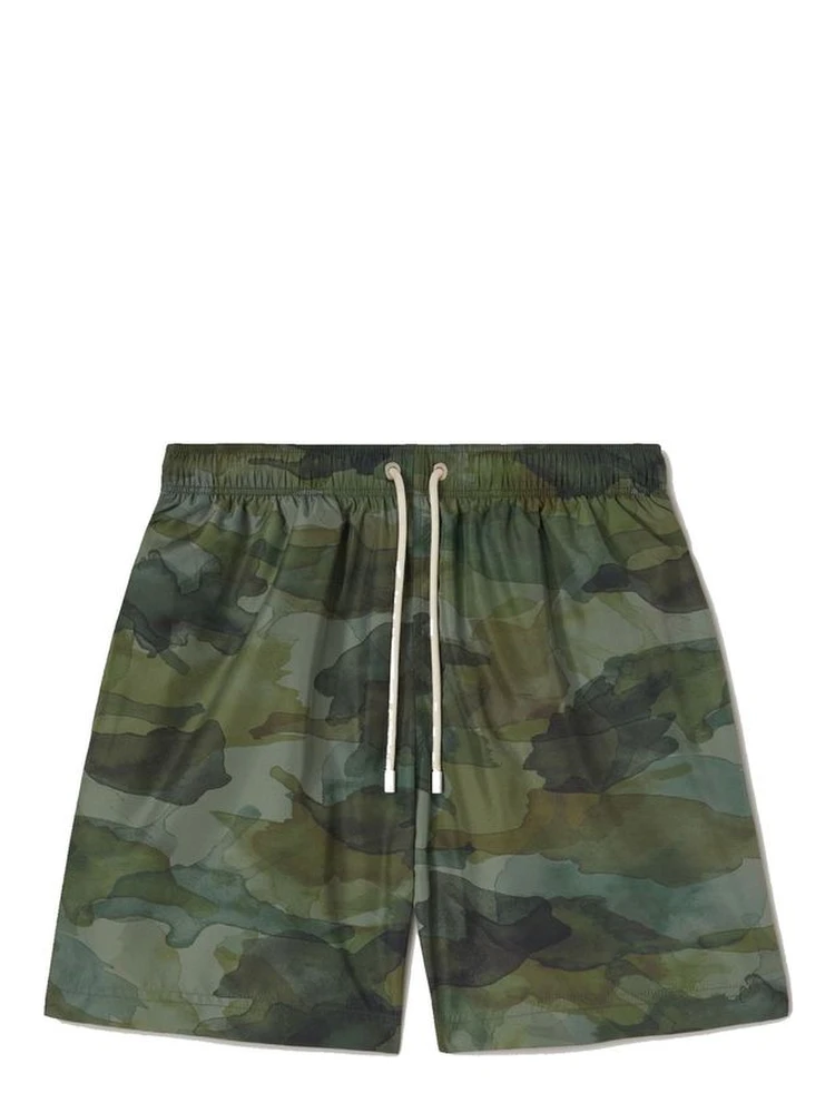 Bicolor Polyester Swim Shorts