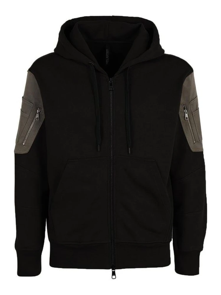 Black Cotton Sweatshirt