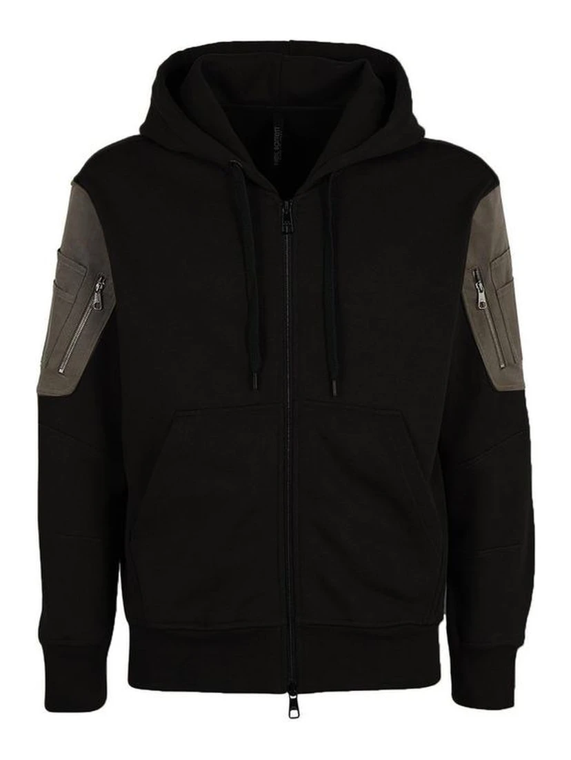 Black Cotton Sweatshirt