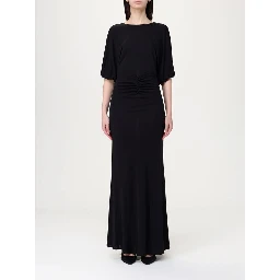 Black Elastane Casual Dress