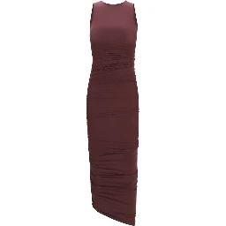Bordeaux Polyamide Casual Dress