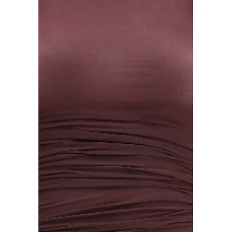 Bordeaux Polyamide Casual Dress