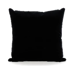 Icon Black Cushion with Medusa and Rhinestone in Cotton