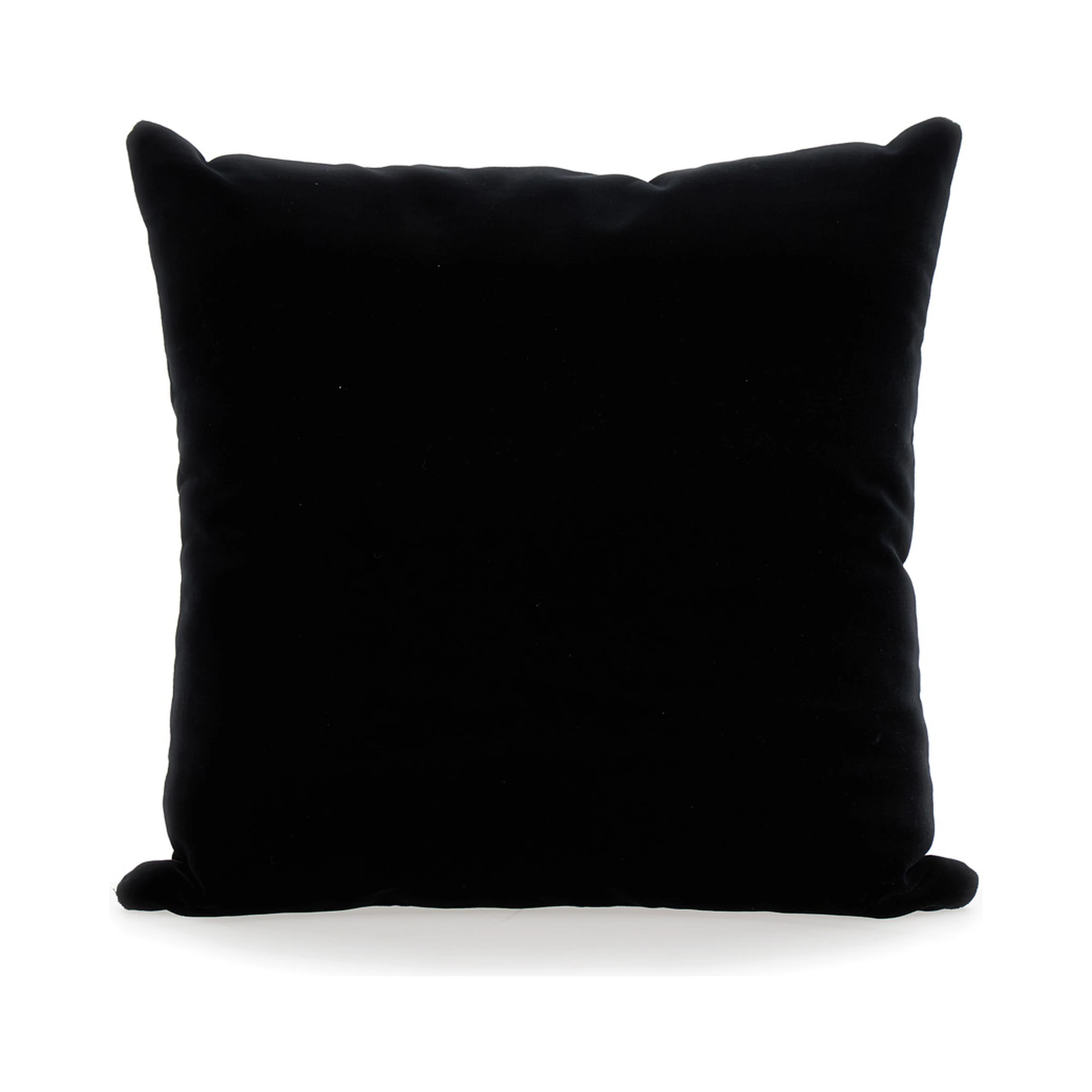 Icon Black Cushion with Medusa and Rhinestone in Cotton