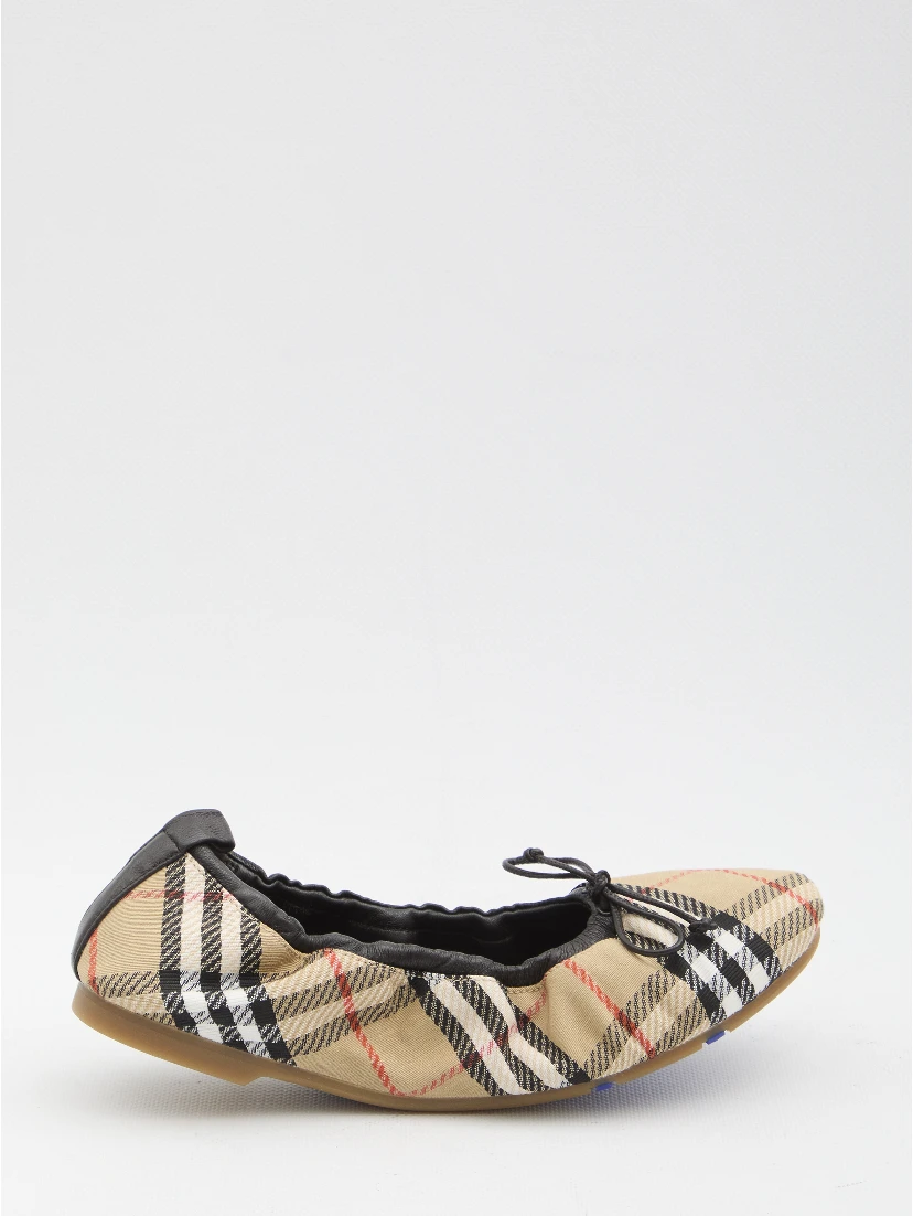 Fawn Check ballet flats
