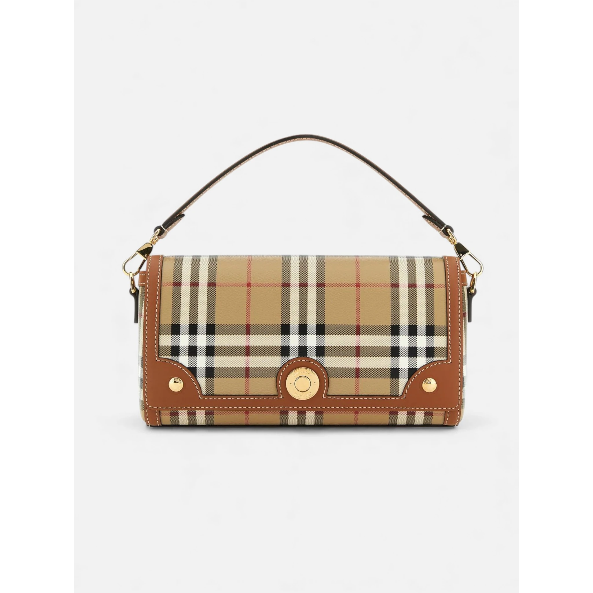 Note small check top-handle bag