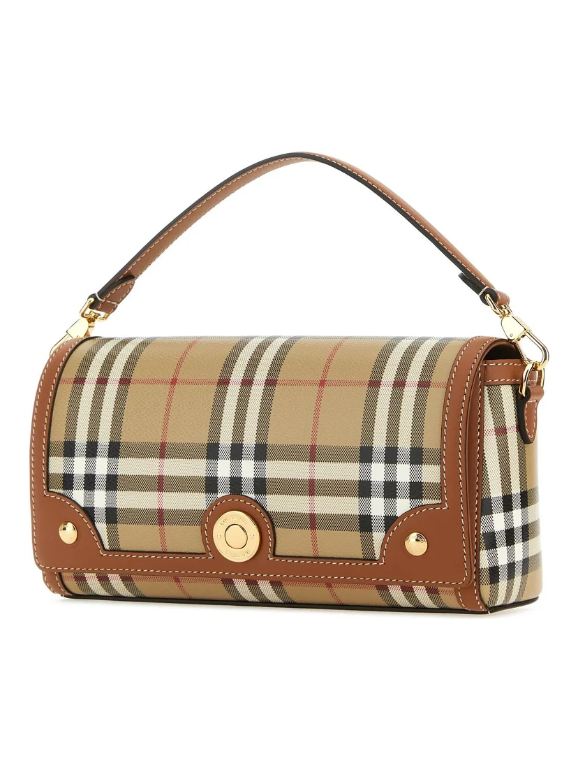 Note small check top-handle bag