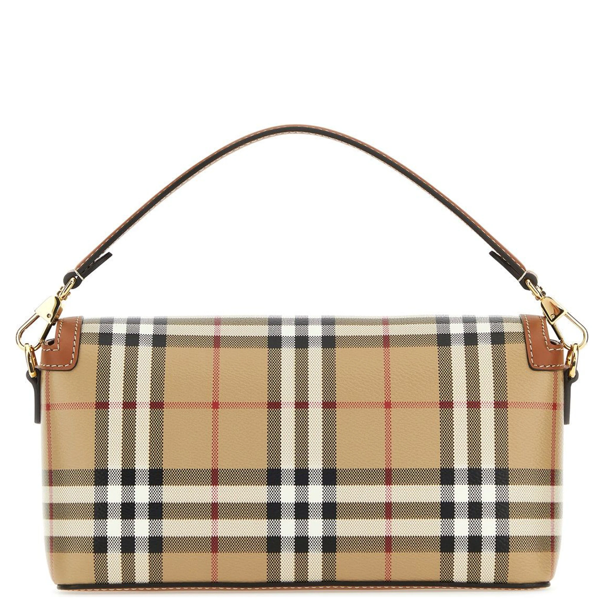 Note small check top-handle bag