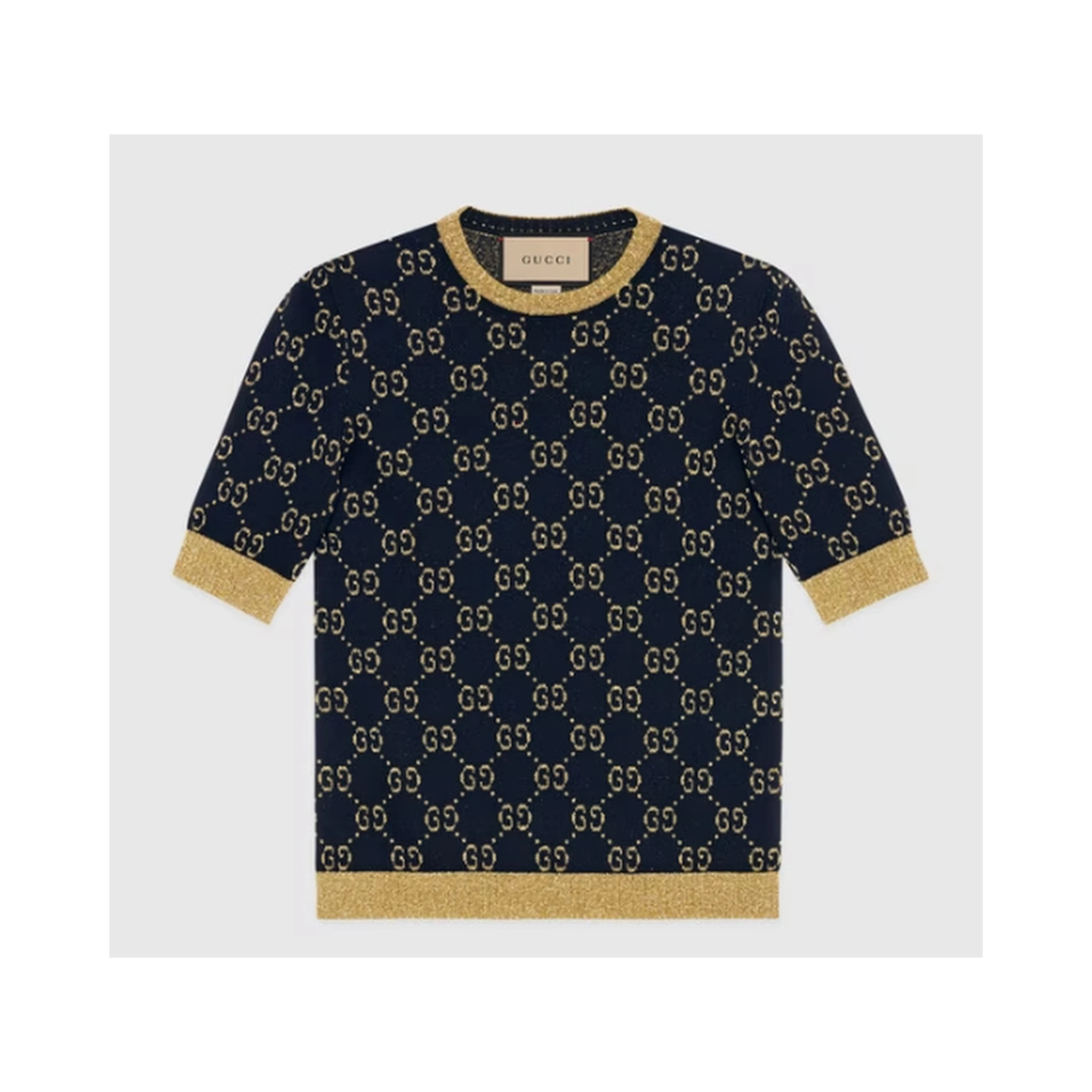 Crewneck knitwear in cotton GG