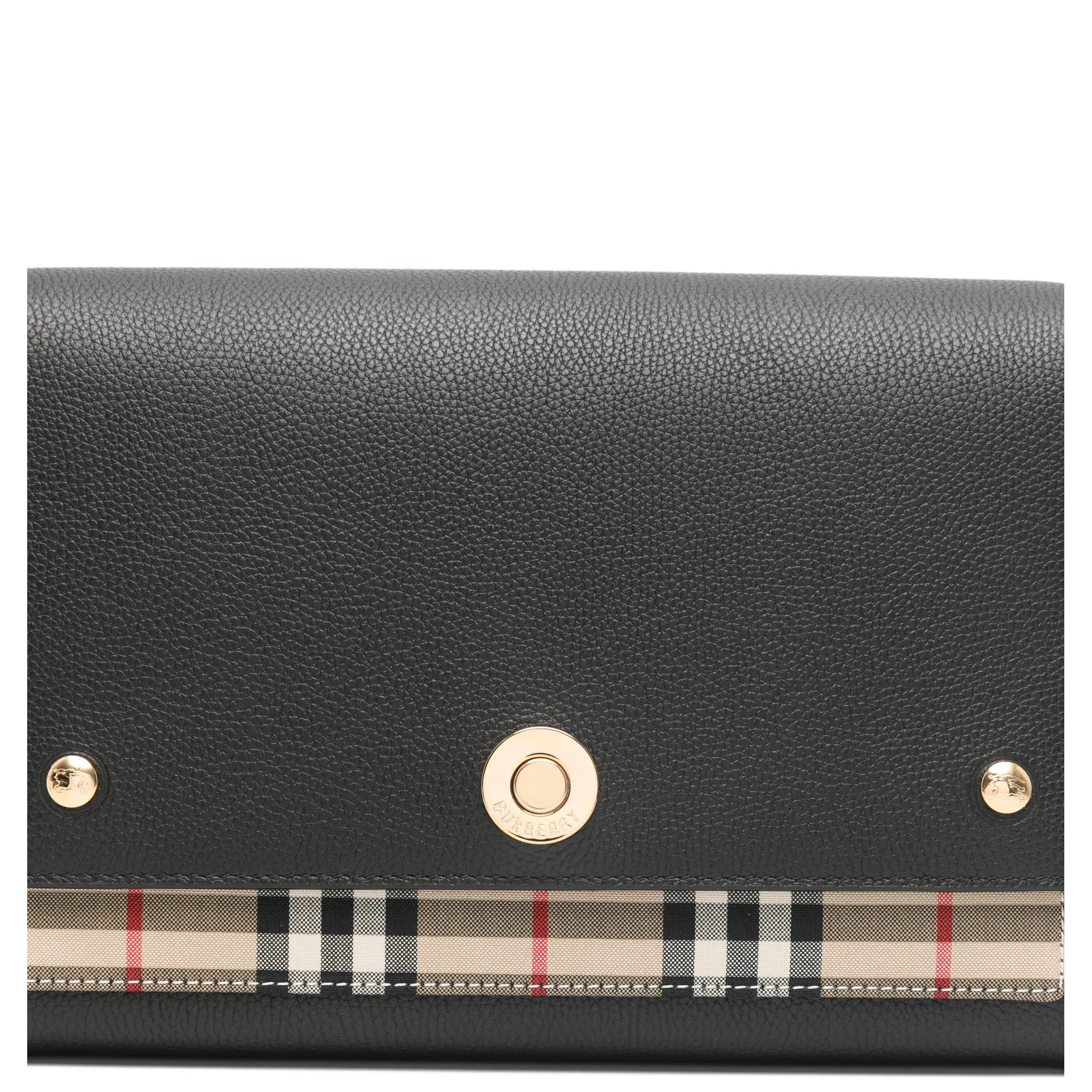 Note Medium Leather & Vintage Check Crossbody Bag