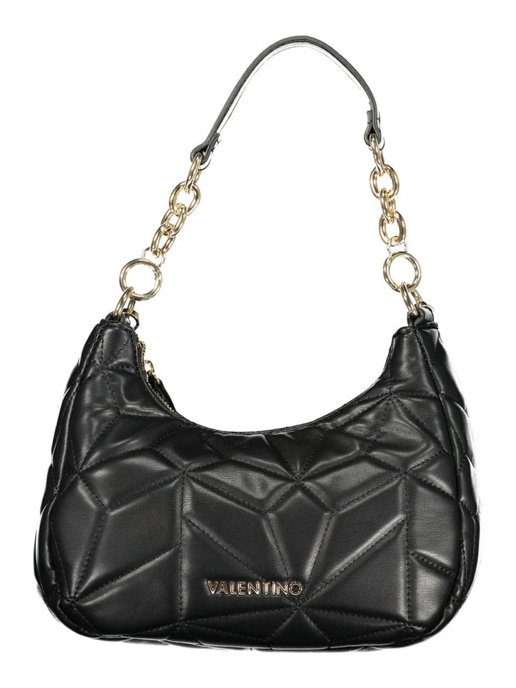 Black Polyurethane Women Handbag