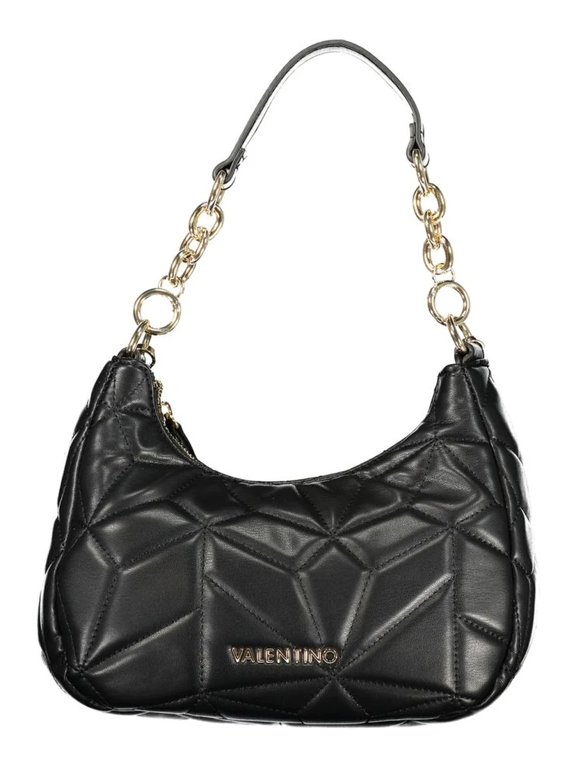 Black Polyurethane Women Handbag