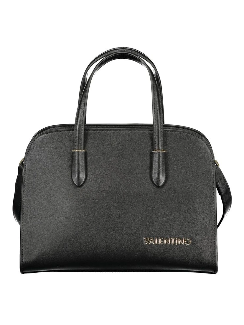 Black Polyurethane Women Handbag
