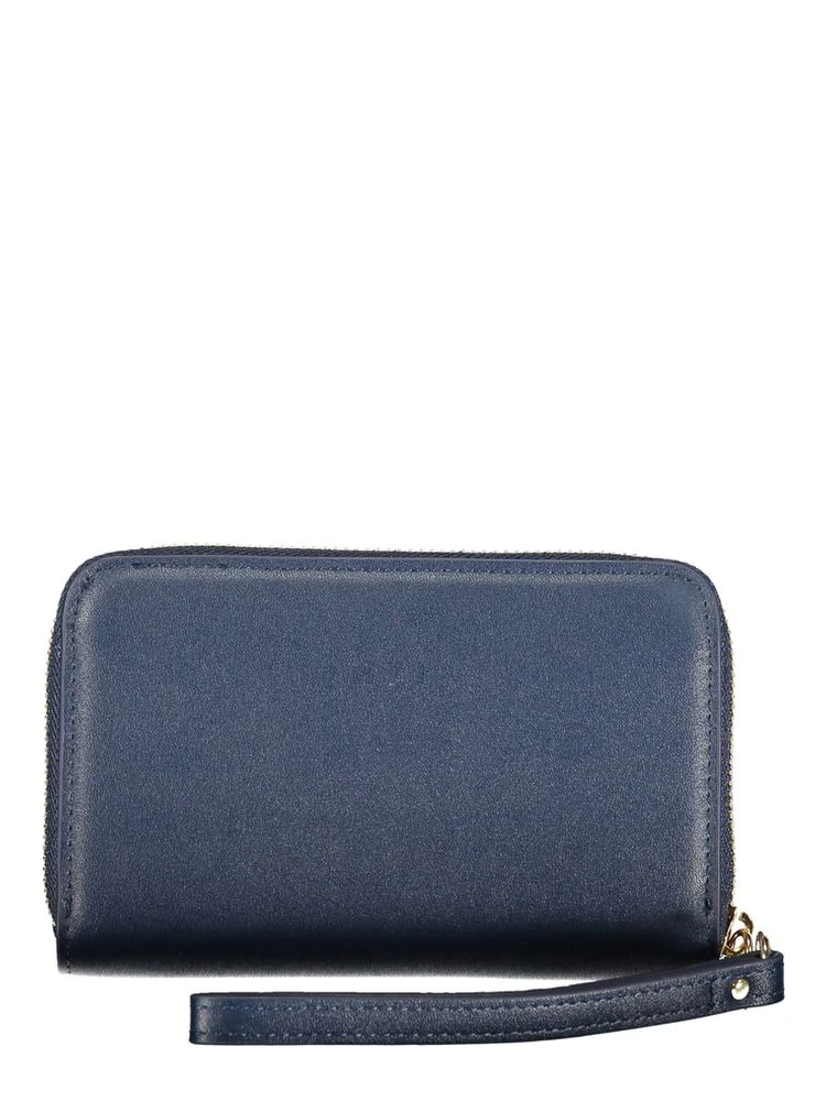 Blu Polyurethane Women Wallet alternative