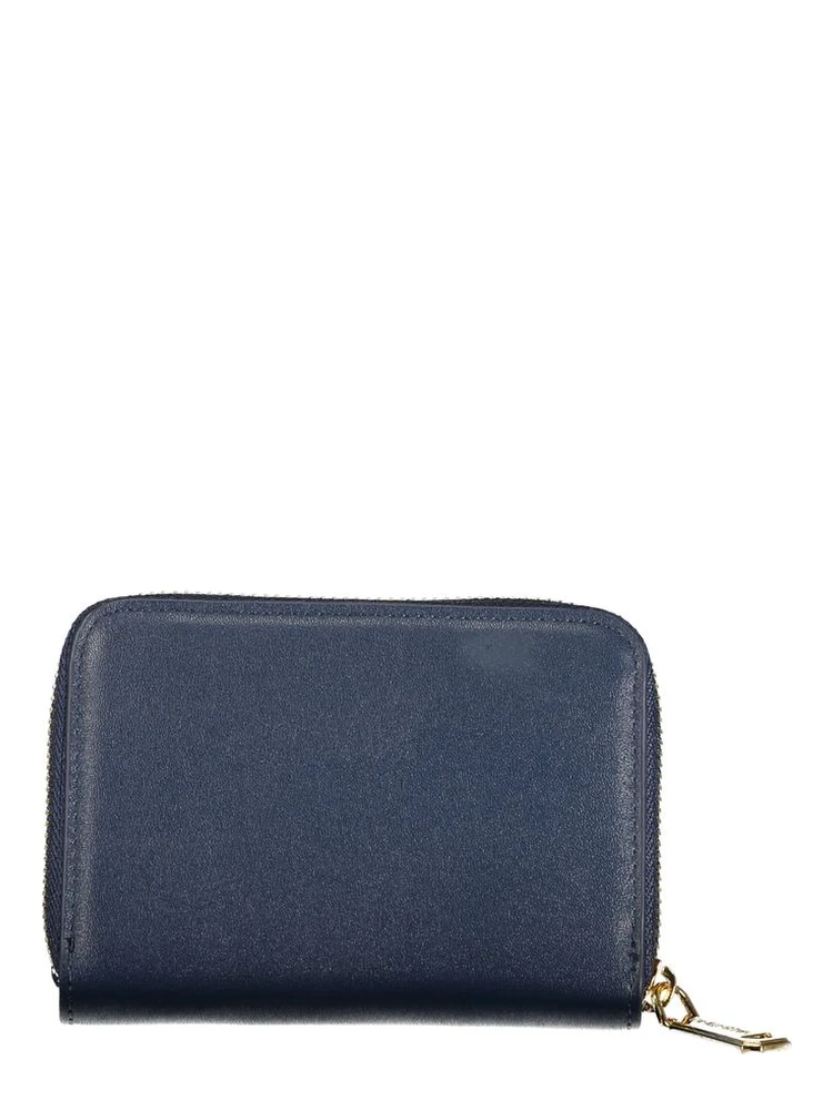 Blue Polyurethane Women Wallet alternative