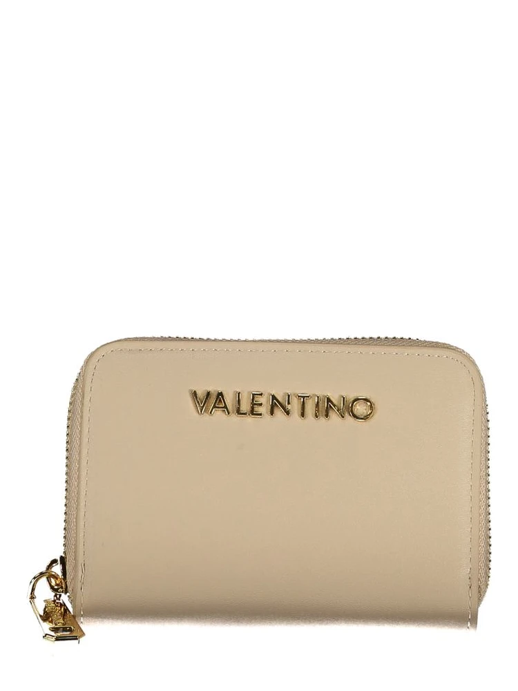 Beige Polyurethane Women Wallet