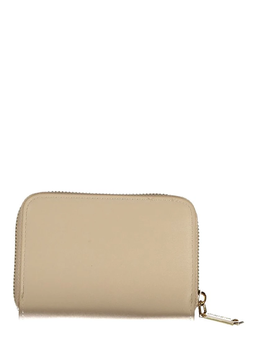 Beige Polyurethane Women Wallet