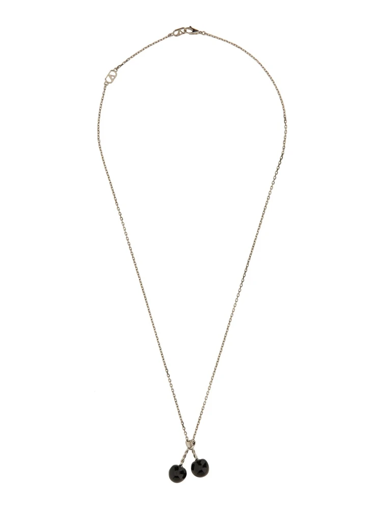 CHEZ VALENTINO METAL AND ENAMEL NECKLACE alternative