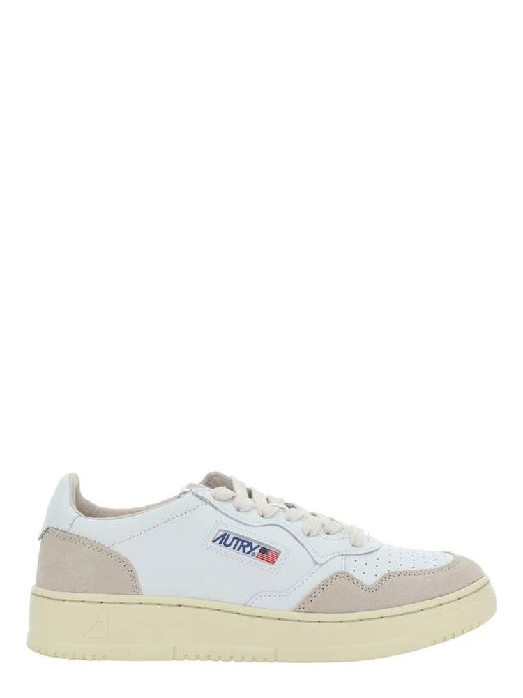 White Calf Leather Bos Taurus Low Top Sneakers