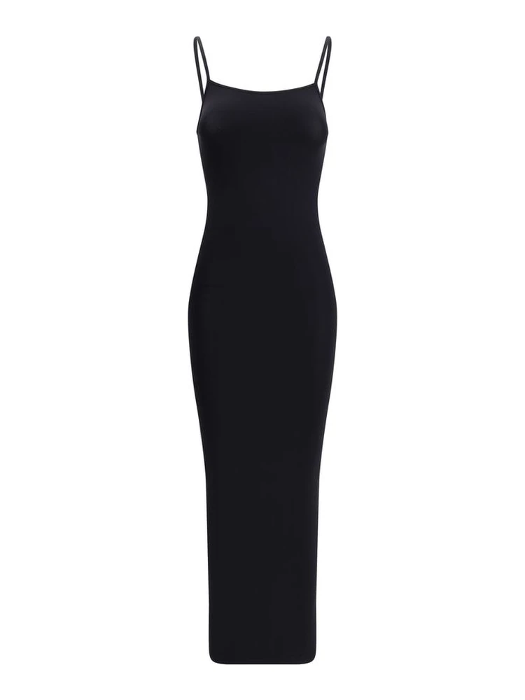 Black Polyamide Casual Dress
