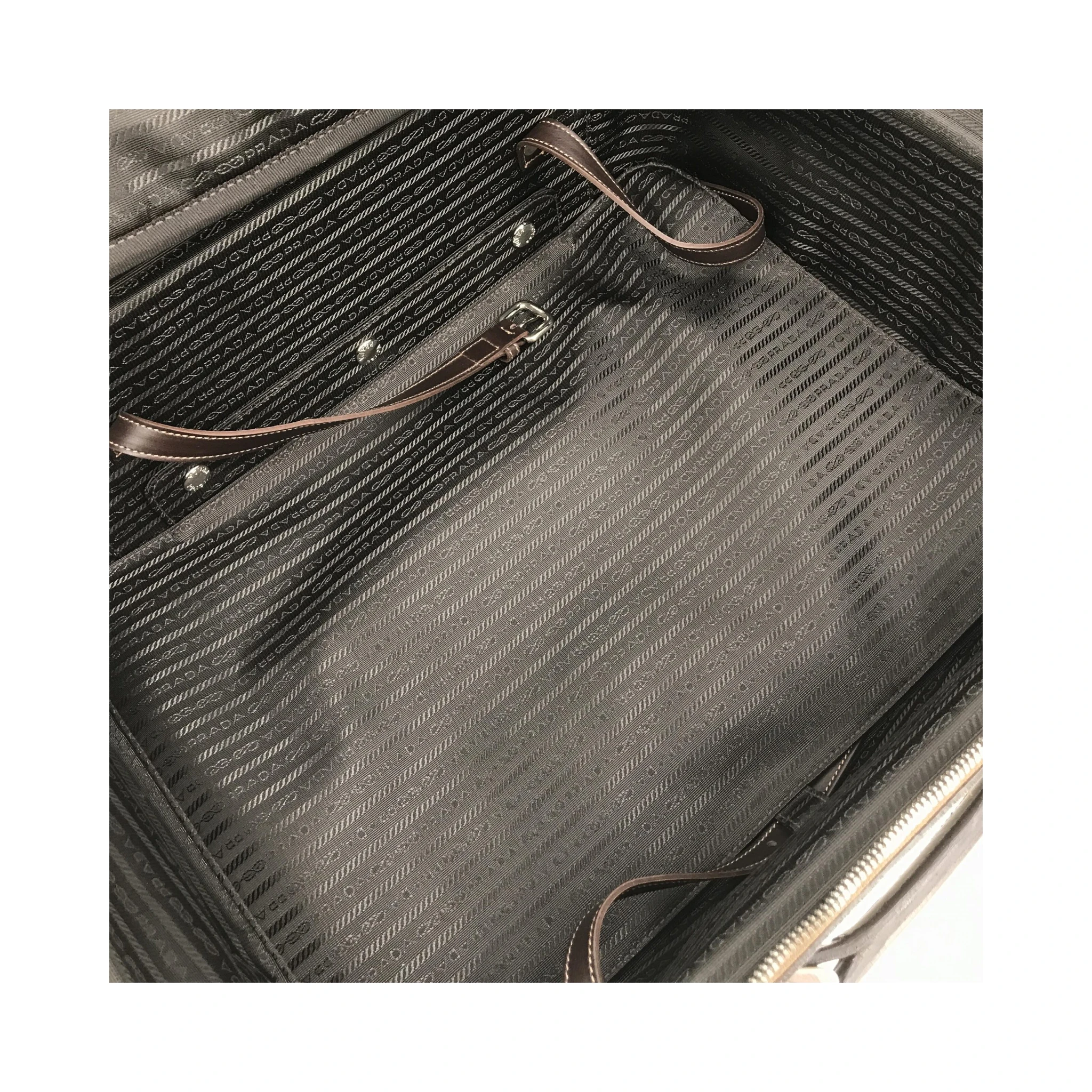 Jacquard Canvas Leather Suitcase