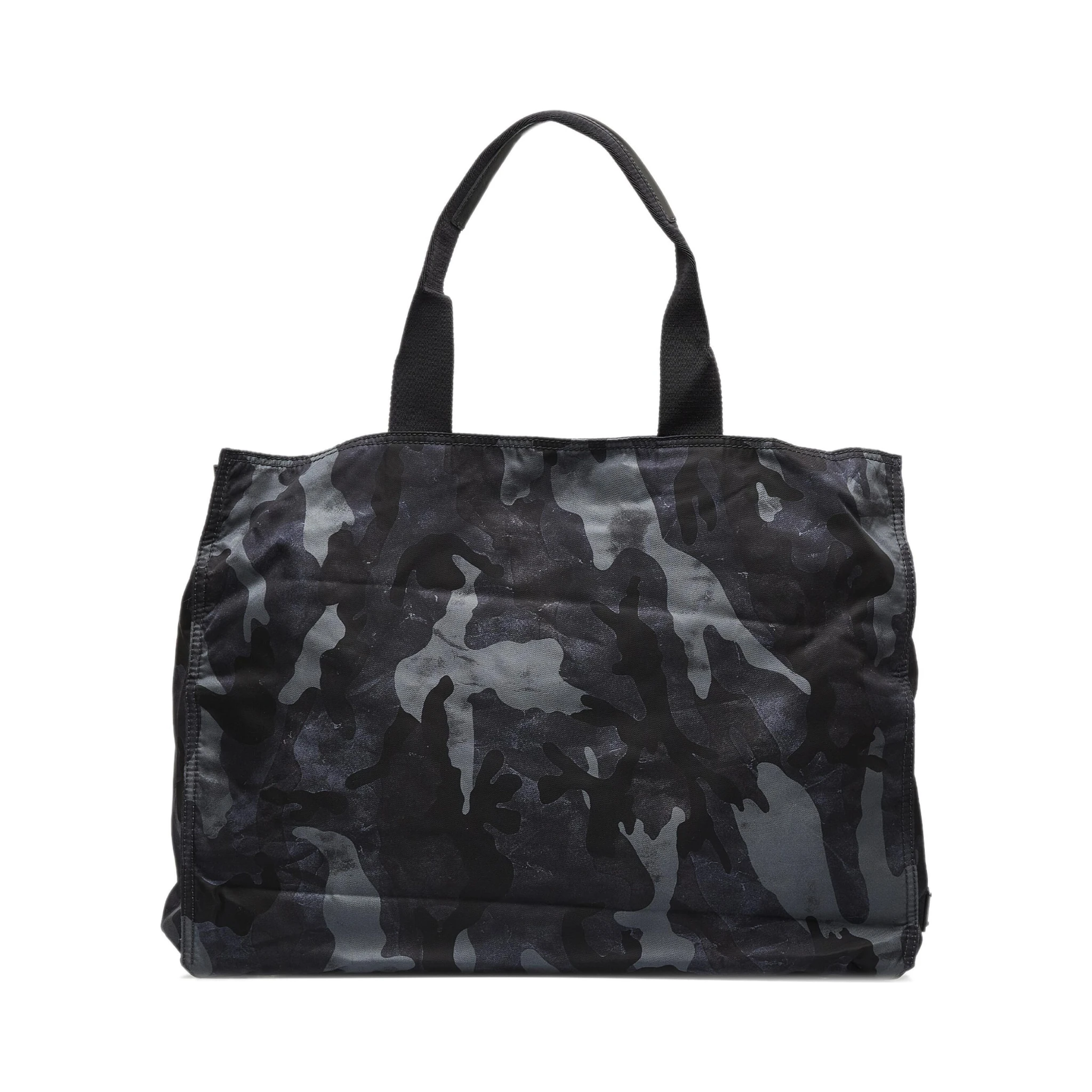 Black Camouflage Tessuto Nylon Tote Bag