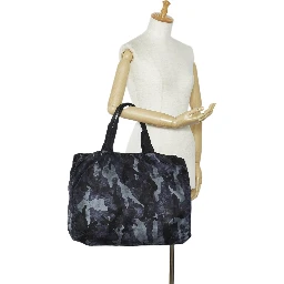 Black Camouflage Tessuto Nylon Tote Bag