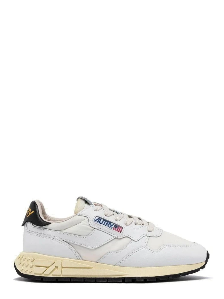 White Fabric Low Top Sneakers