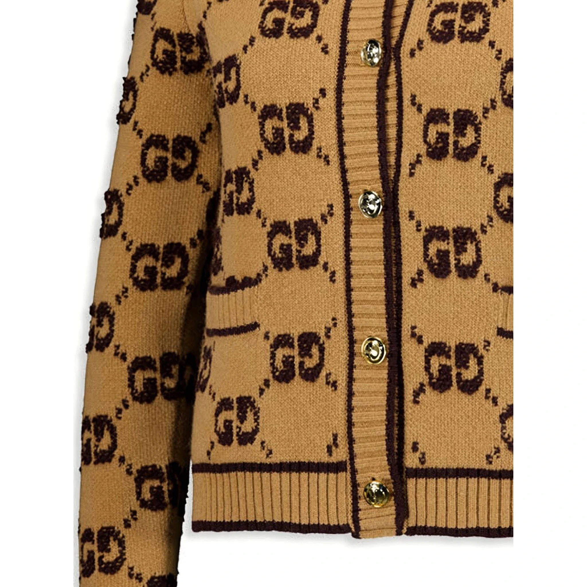 Wool cardigan with GG motif