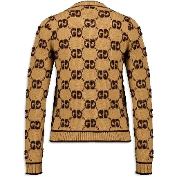 Wool cardigan with GG motif