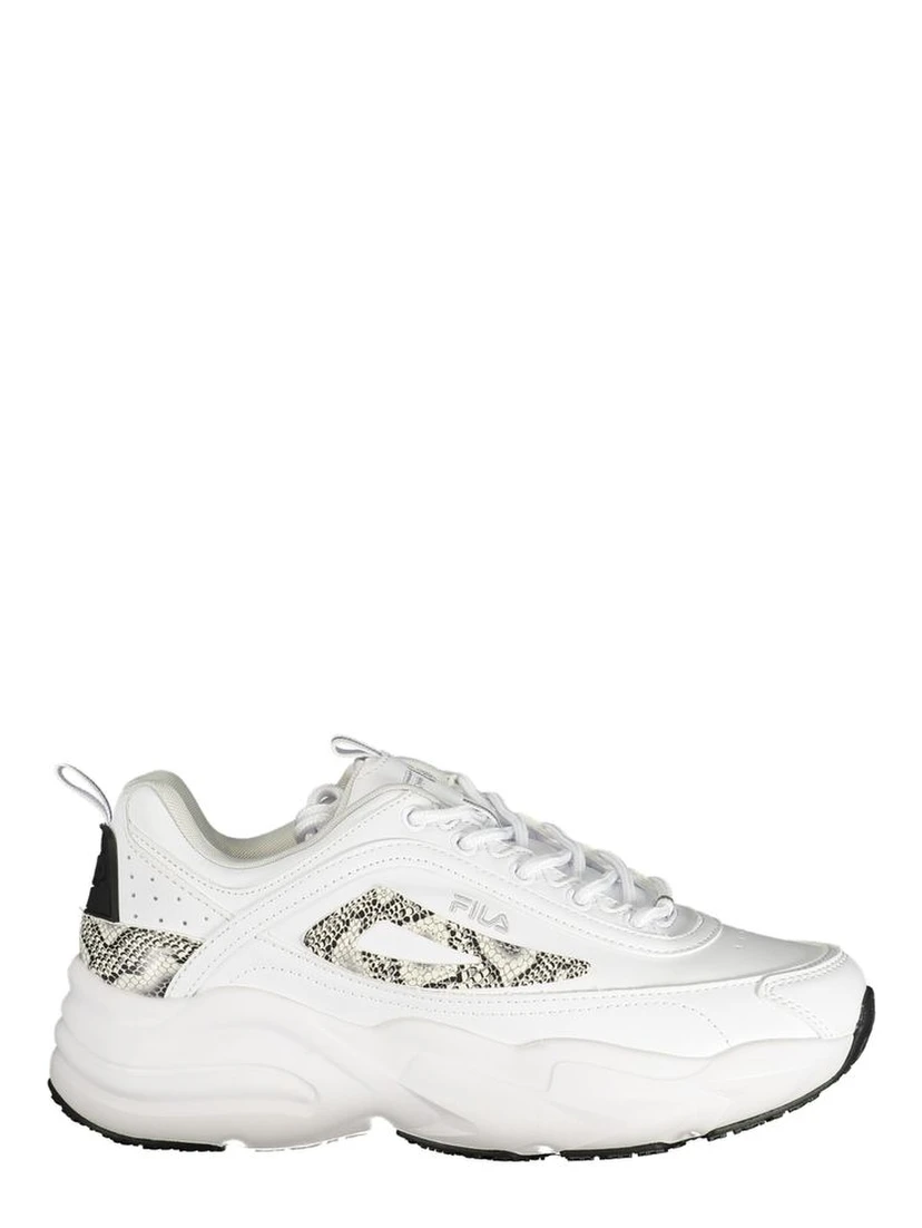 White Polyurethane Women Sneaker