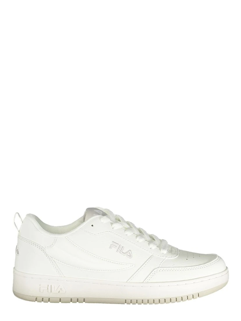 White Polyester Athletic Sneakers