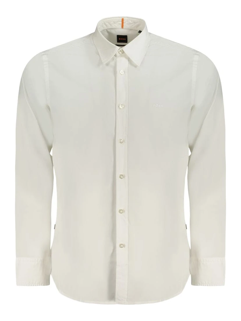 White Cotton Men Shirt