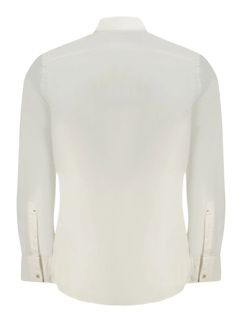 White Cotton Men Shirt