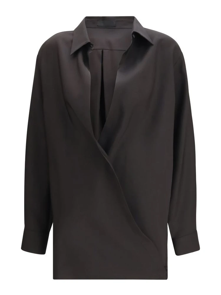 Black Wool Dress Shirt