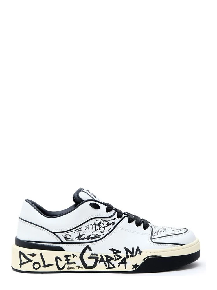 White Leather Low Top Sneakers