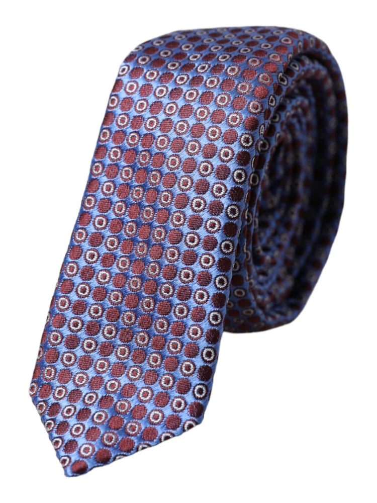 Blue Purple Patterned Silk Adjustable Men Tie alternative