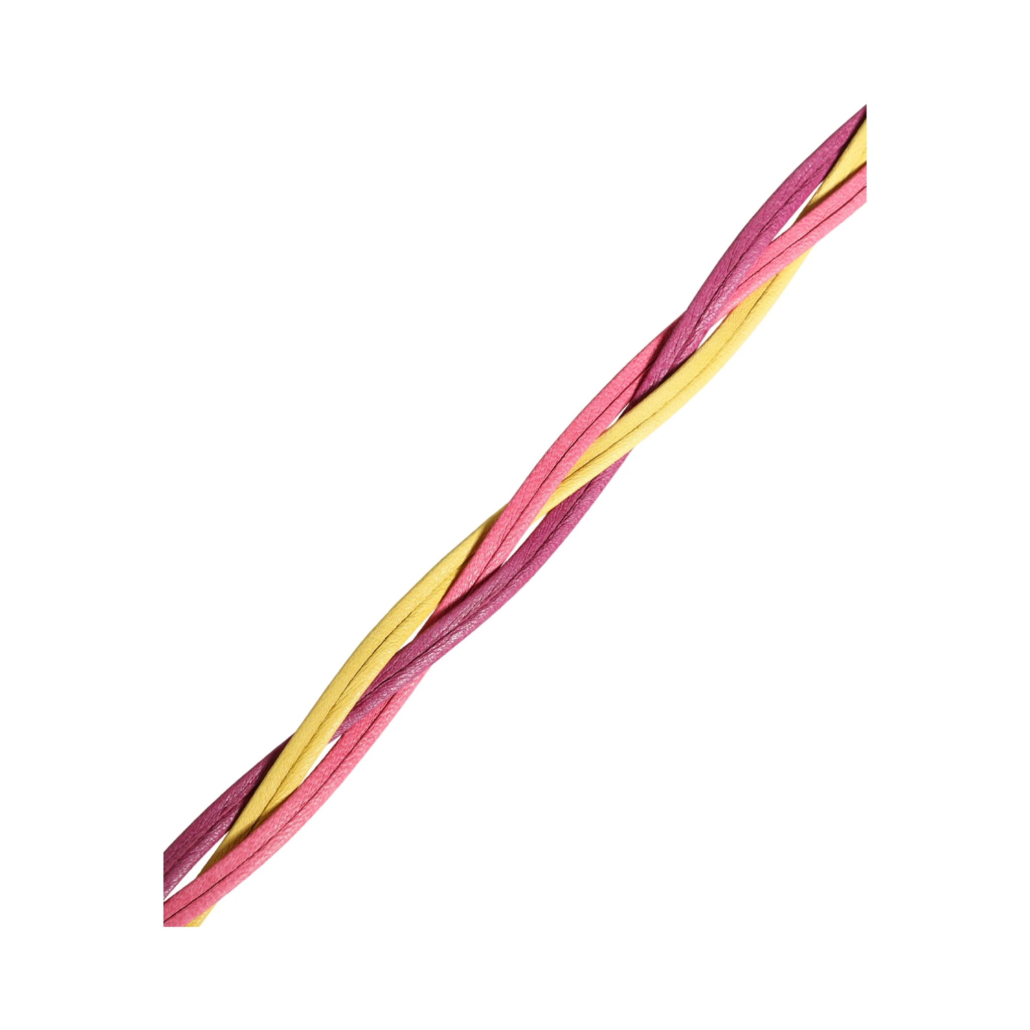 Multicolor Twisted Leather Circle Buckle Belt