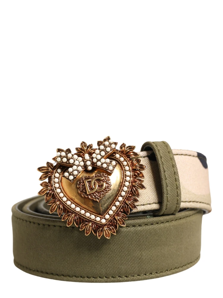 Green Camouflage Devotion Metal Buckle Belt alternative