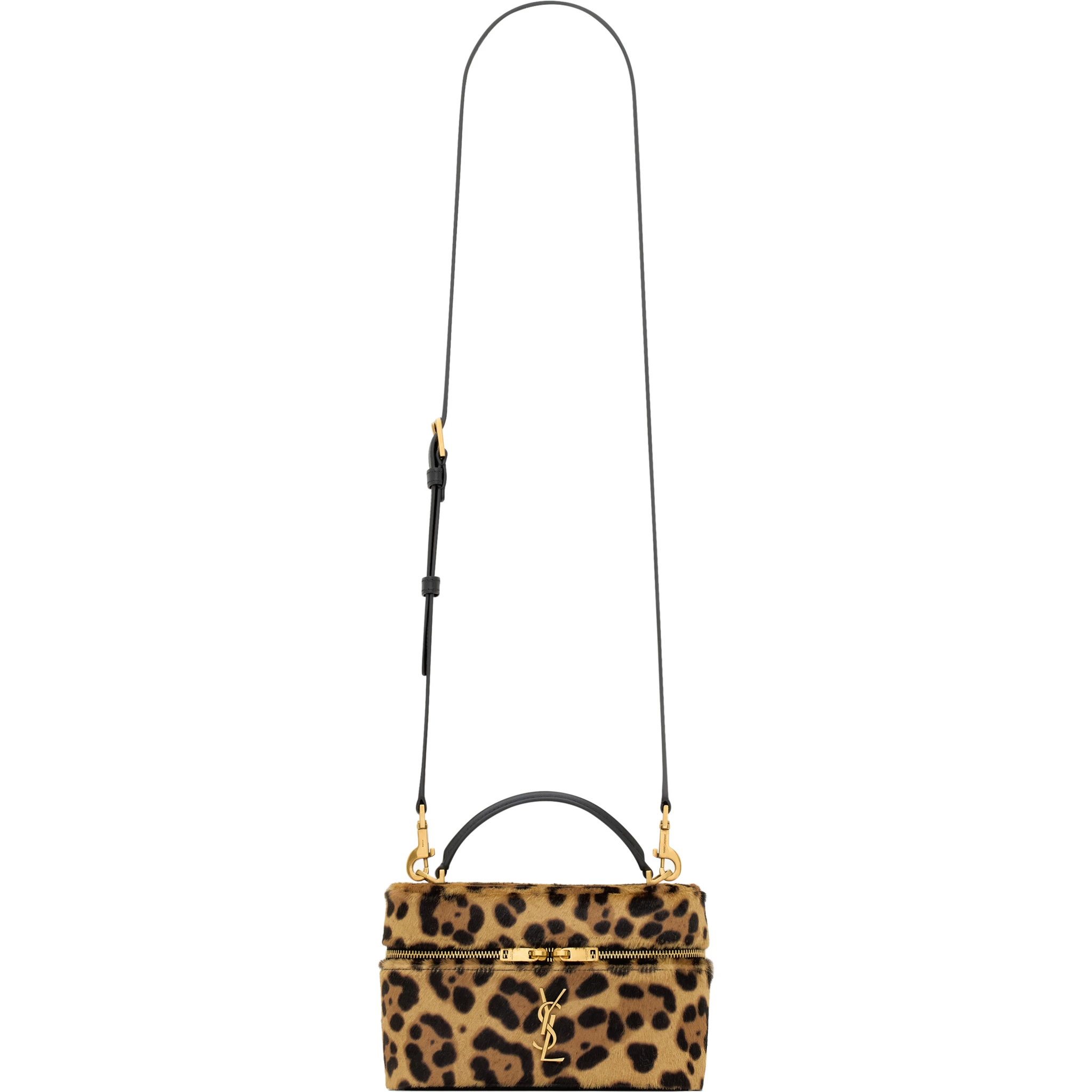 Gaby vanity bag in leopard-print pony hair leather