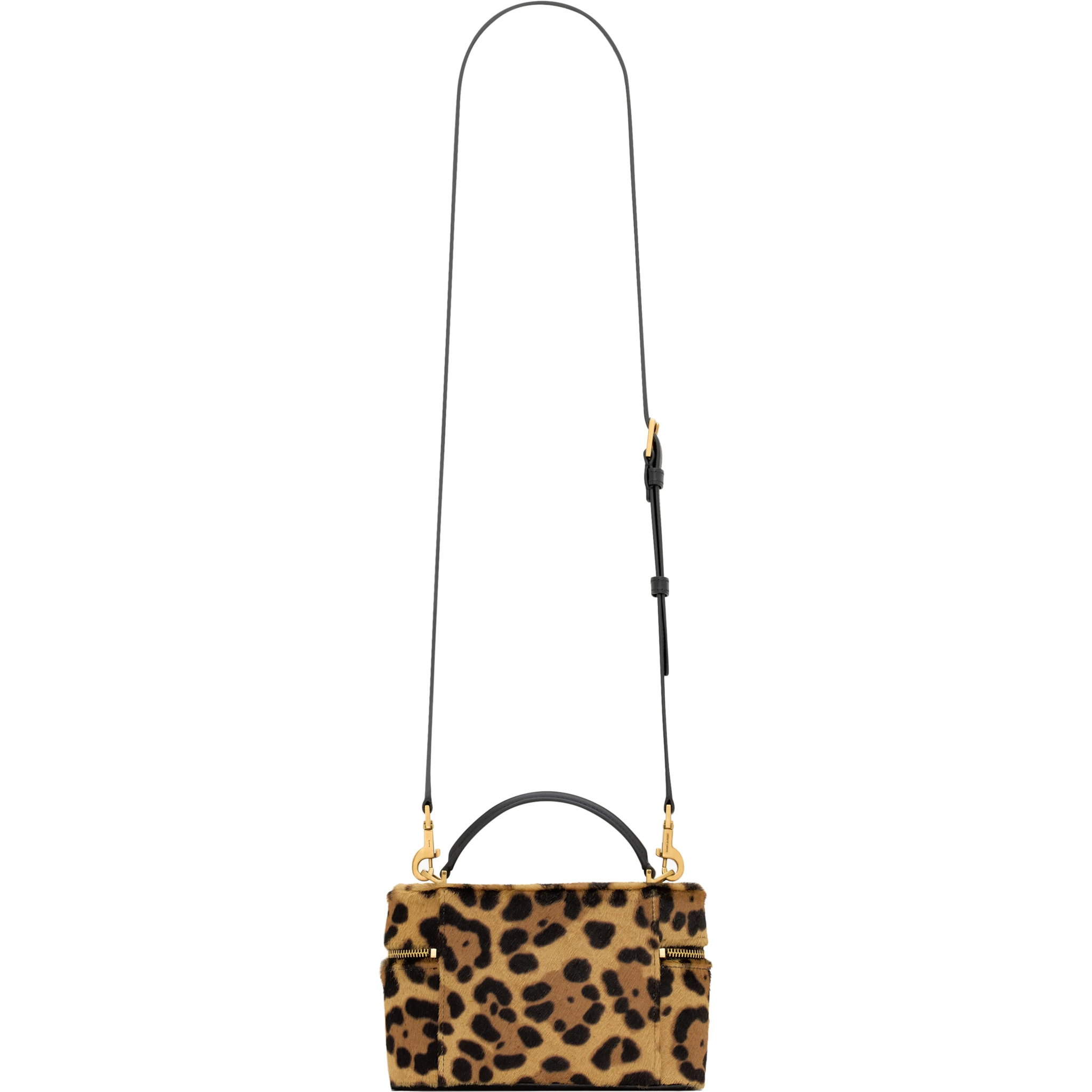 Gaby vanity bag in leopard-print pony hair leather