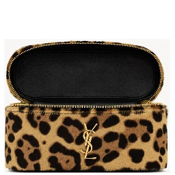 Gaby vanity bag in leopard-print pony hair leather