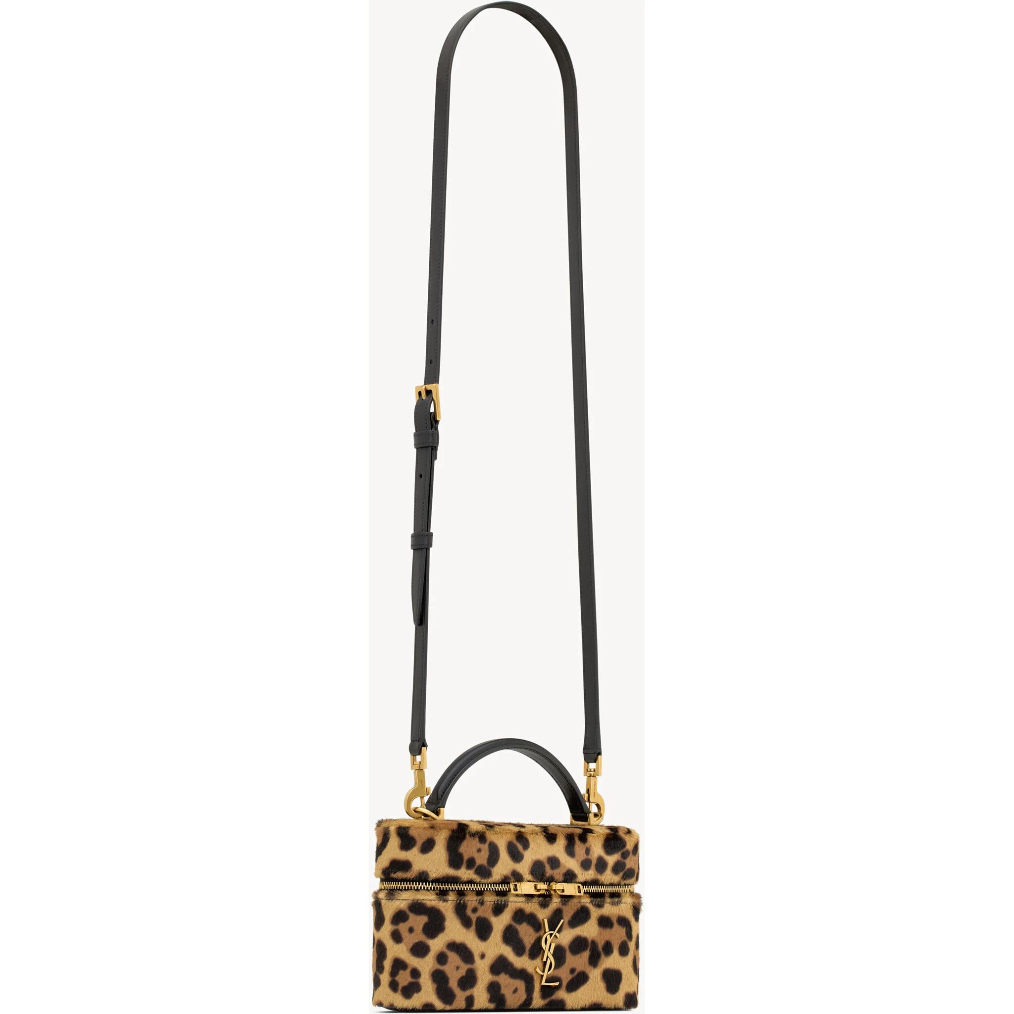 Gaby vanity bag in leopard-print pony hair leather
