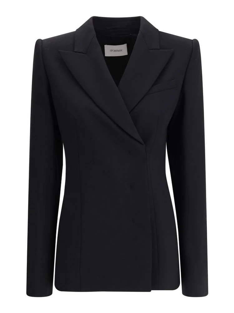 Black Fleece Wool Coat