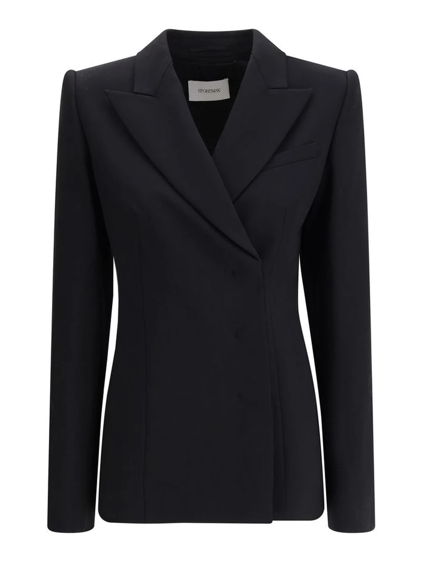 Black Fleece Wool Coat