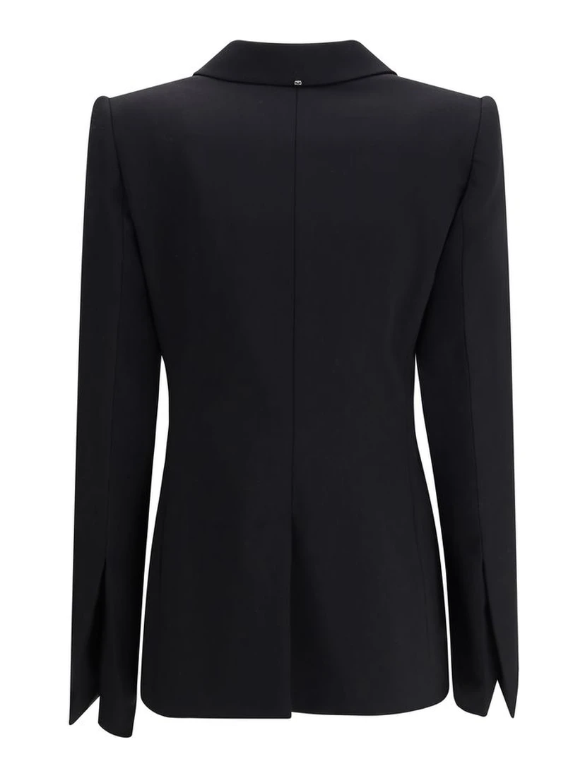 Black Fleece Wool Coat