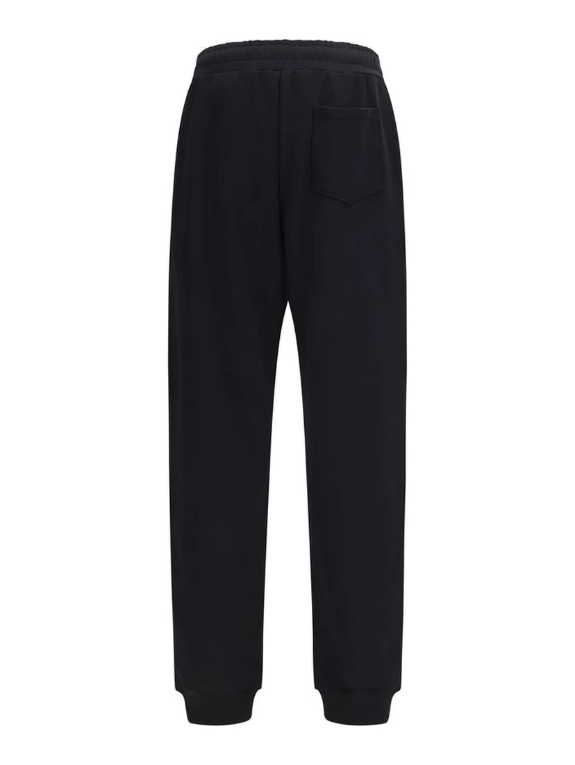 Black Cotton Casual Pants