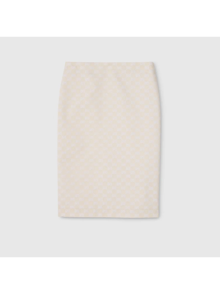 GG cotton gabardine skirt