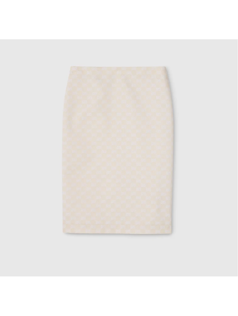 GG cotton gabardine skirt
