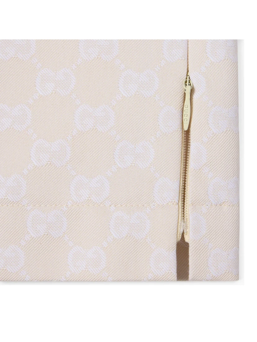 GG cotton gabardine skirt